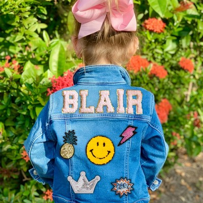 Personalized Kids Denim Patch Jacket